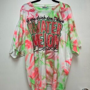 Hanes EcoSmart White and Green T-Shirt